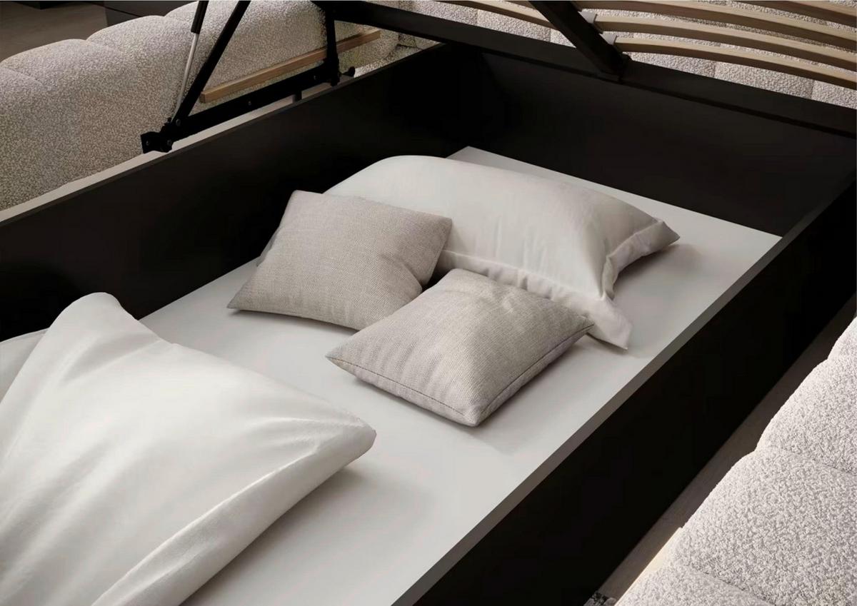 Polsterbett Magenta Beige Lf: 180x200 Cm - Schwarzbraun/Beige, MODERN, Holz (180/200cm) - MID.YOU