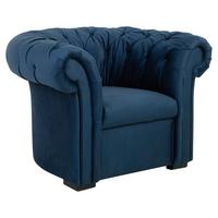 Chesterfield-sessel Cupido - Schwarz/Dunkelblau, Design, Textil (114/78/91cm) - MID.YOU
