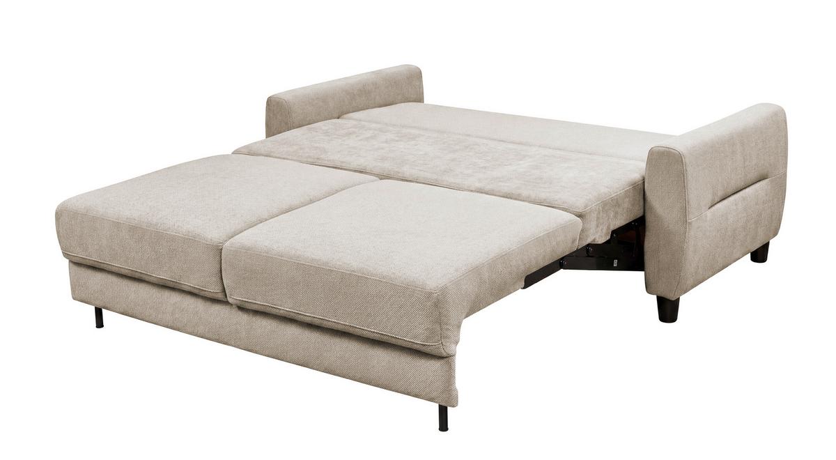 Schlafsofa Rio Creme, B: 192cm - Creme/Schwarz, MODERN, Textil (192/83/99cm) - MID.YOU