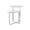Beistelltisch Harry Silberfarben B: 59 Cm - Silberfarben, Design, Glas/Metall (59/60/59cm) - Kayoom