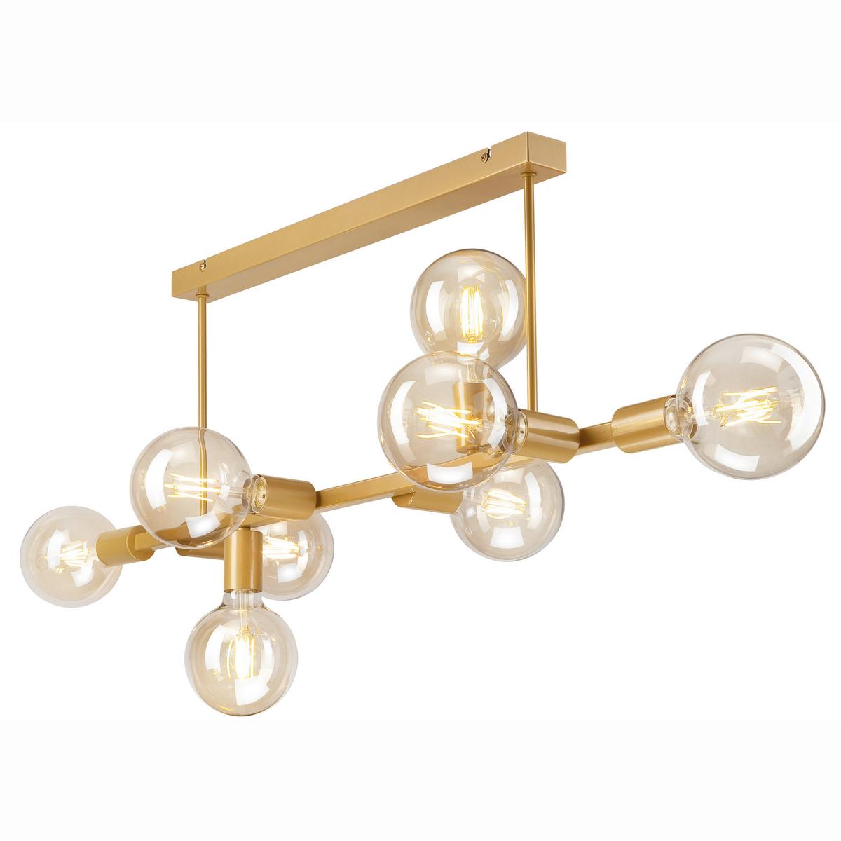 Hängeleuchte Astrid Goldfarben H: 90 cm - Goldfarben, Basics, Glas/Metall (90cm)