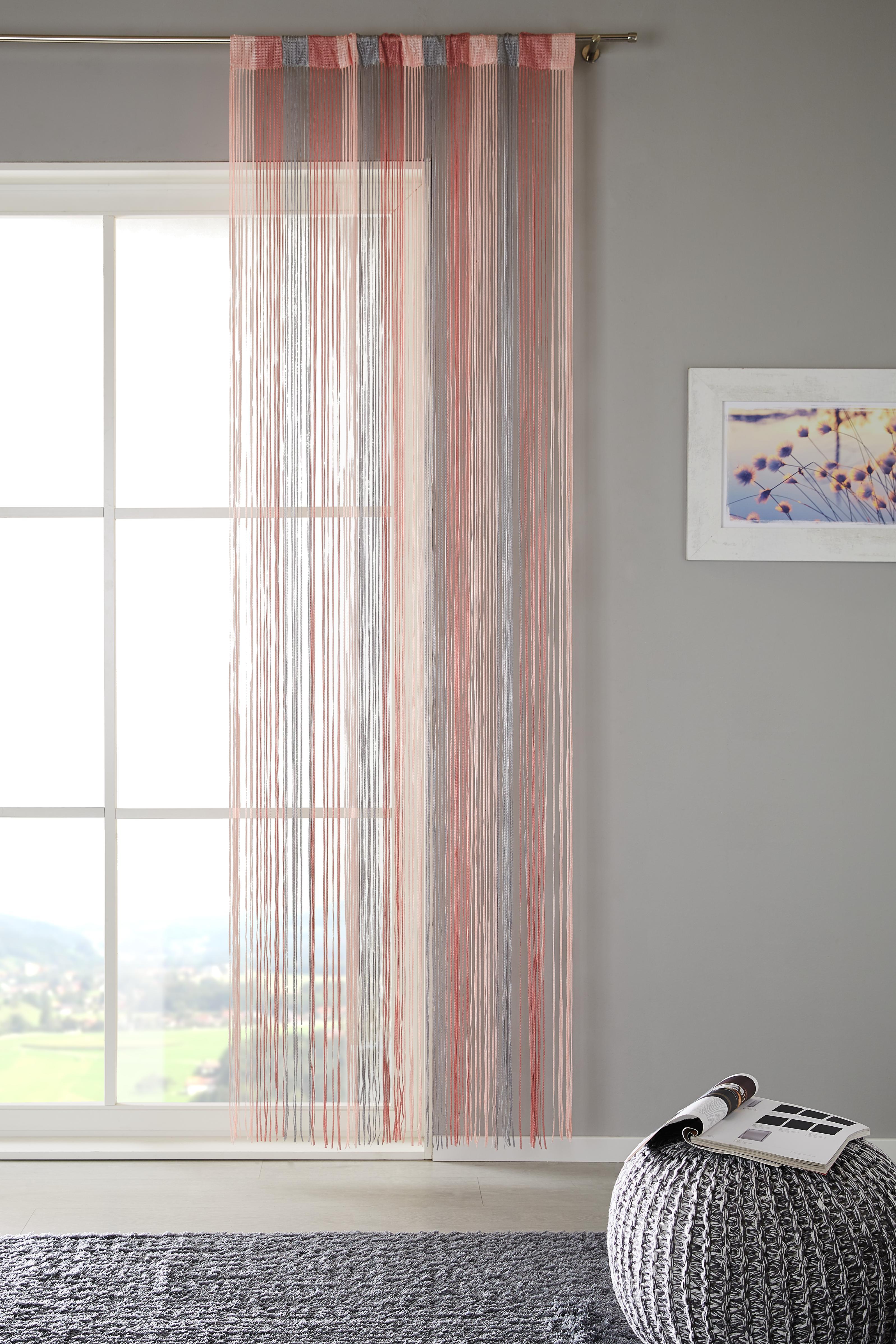 Fadenstore Rita - Rosa/Grau, KONVENTIONELL, Textil (90/245cm) - Luca Bessoni