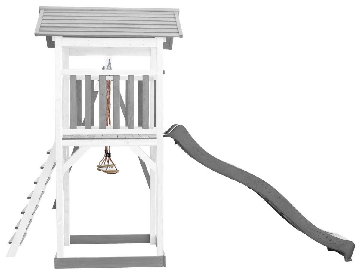 Spielturm A025.122.82 - Weiß/Grau, KONVENTIONELL, Holz/Kunststoff (356,6/241,9/349cm) - Ambia Garden