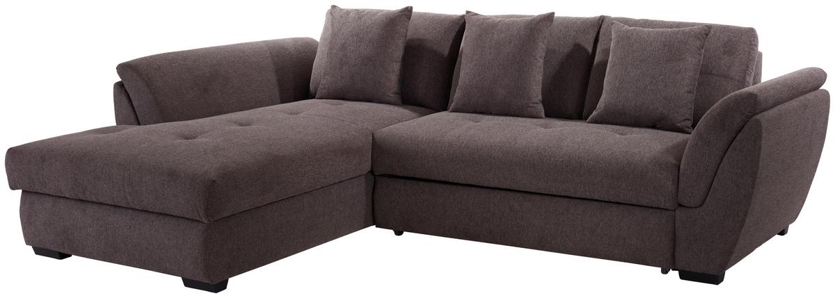 Rohová sedačka BERISSO, levá, hnědá - hnědá, Design (187/278cm) - Ondega