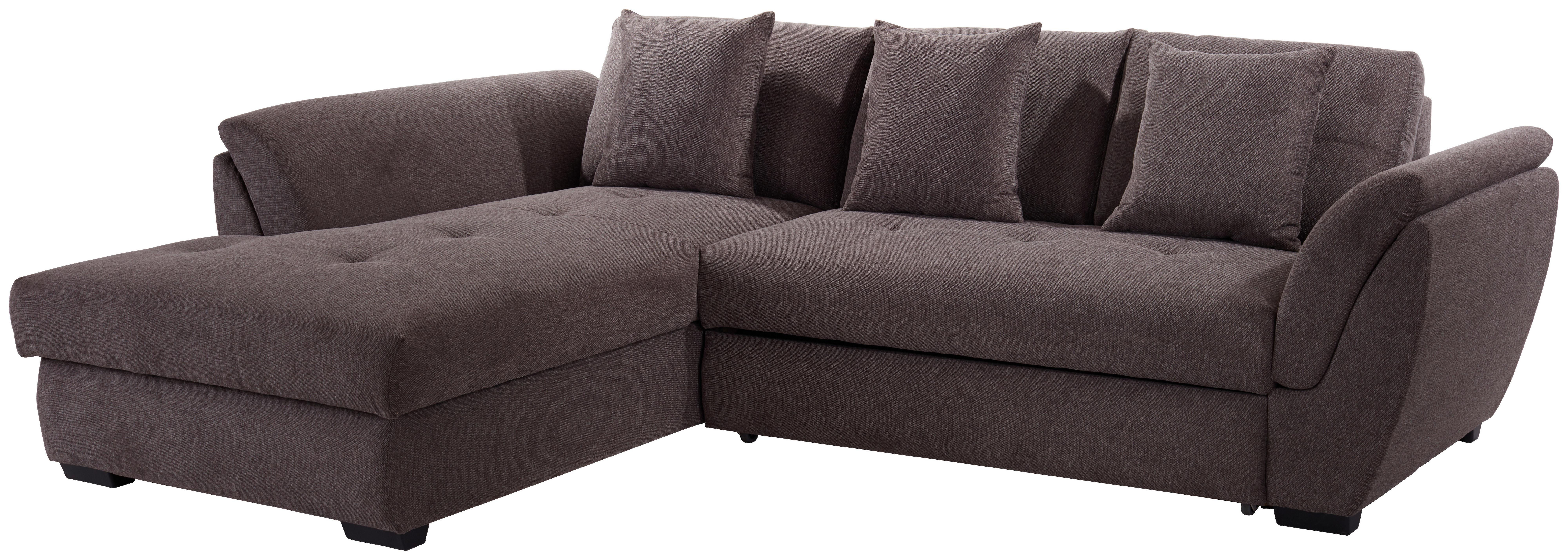 Ecksofa mit Schlaffunktion und Bettkasten Berisso Webstoff