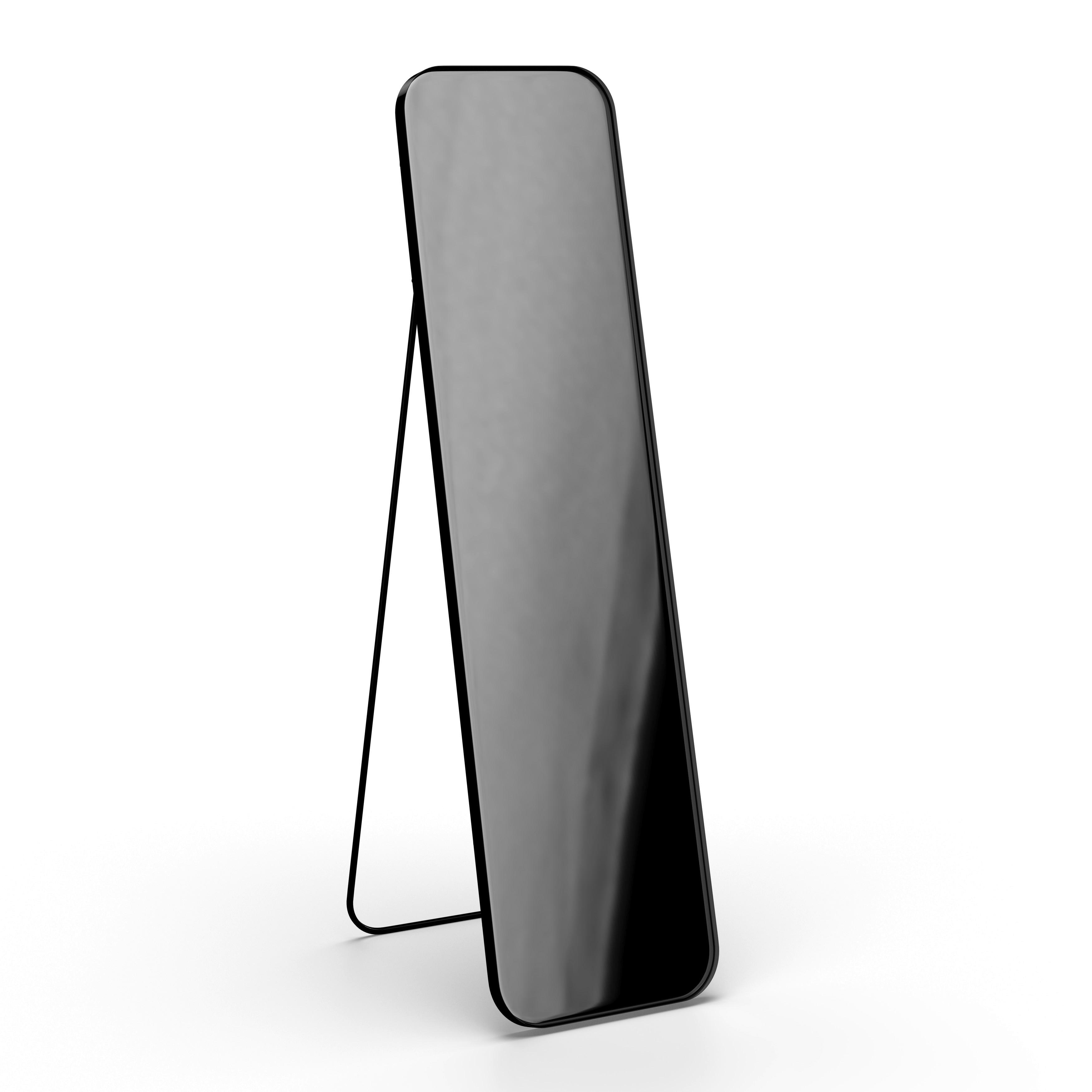 Zrcadlo LIV černý rám - černá, Moderní, kov/sklo (41/154/68,5cm) - Bessagi Home