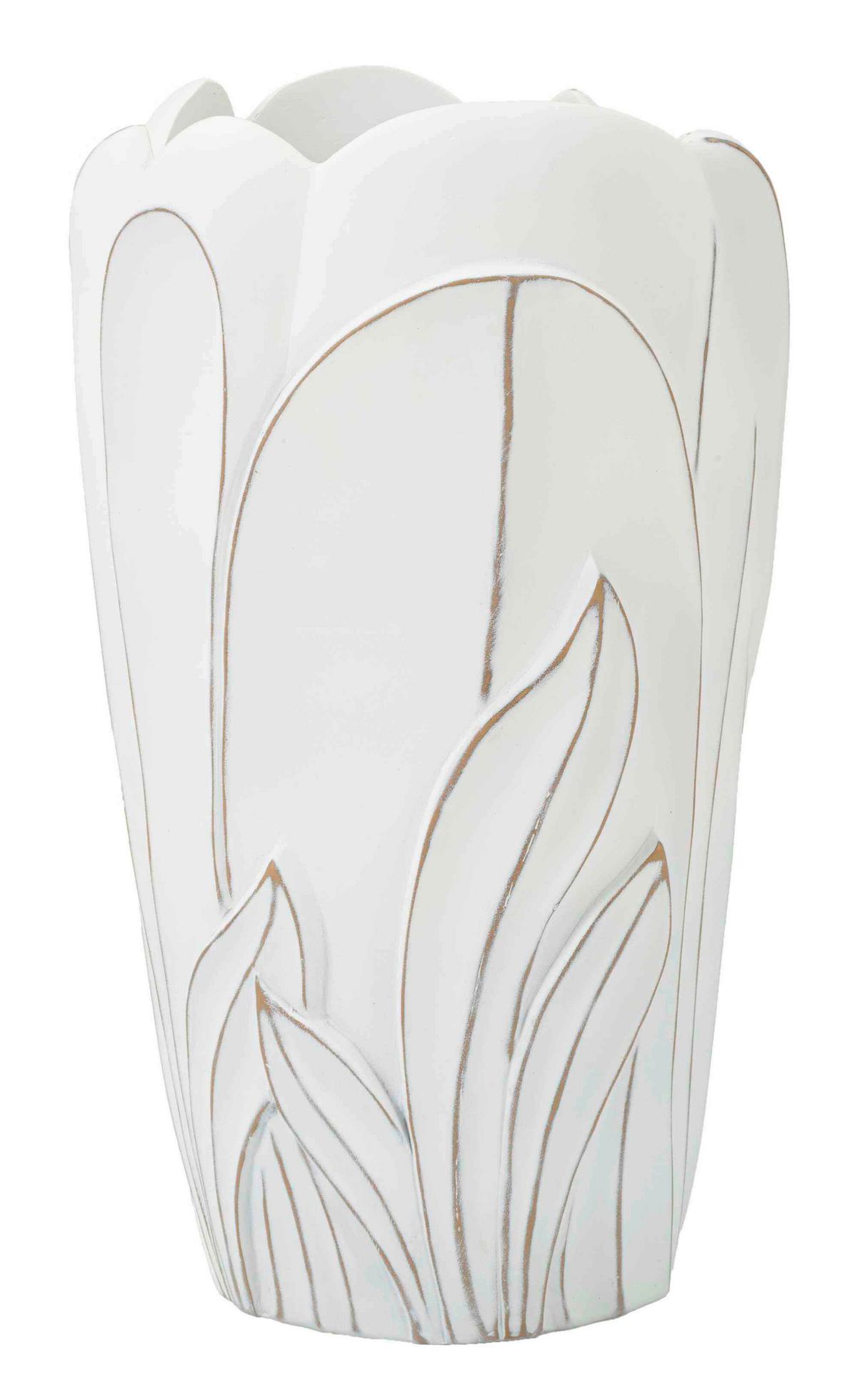 Vase Gardy Weiß B: 29 cm - Weiß, Basics, Kunststoff (29/48/29cm)