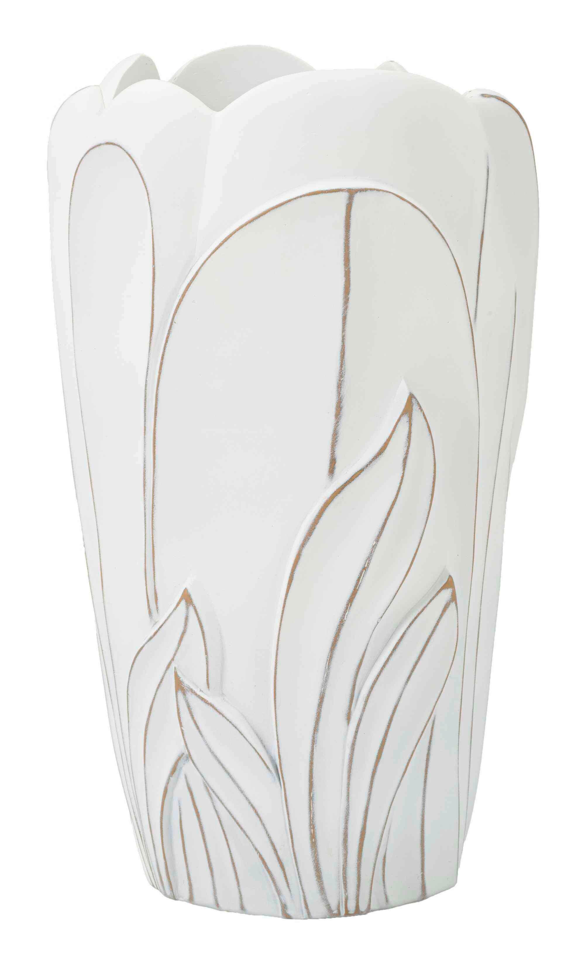 Vase Gardy Weiß B: 29 cm
