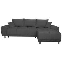 ECKSCHLAFSOFA Ramon, Graphitfarben S: 296x182 cm - Chromfarben/Beige, Trend, Textil (296/182cm)
