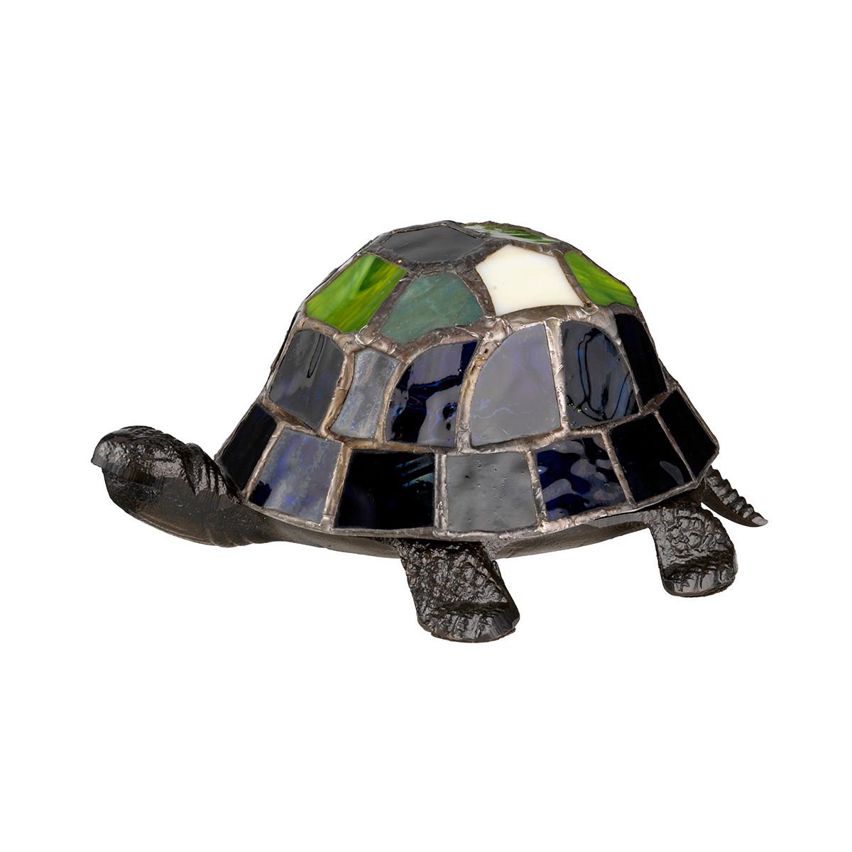 Tischleuchte Qz-Tortoise-Tl Tiffany - Bronzefarben, KONVENTIONELL, Glas/Metall (14,1/21/10,1cm) - Elstead Lighting