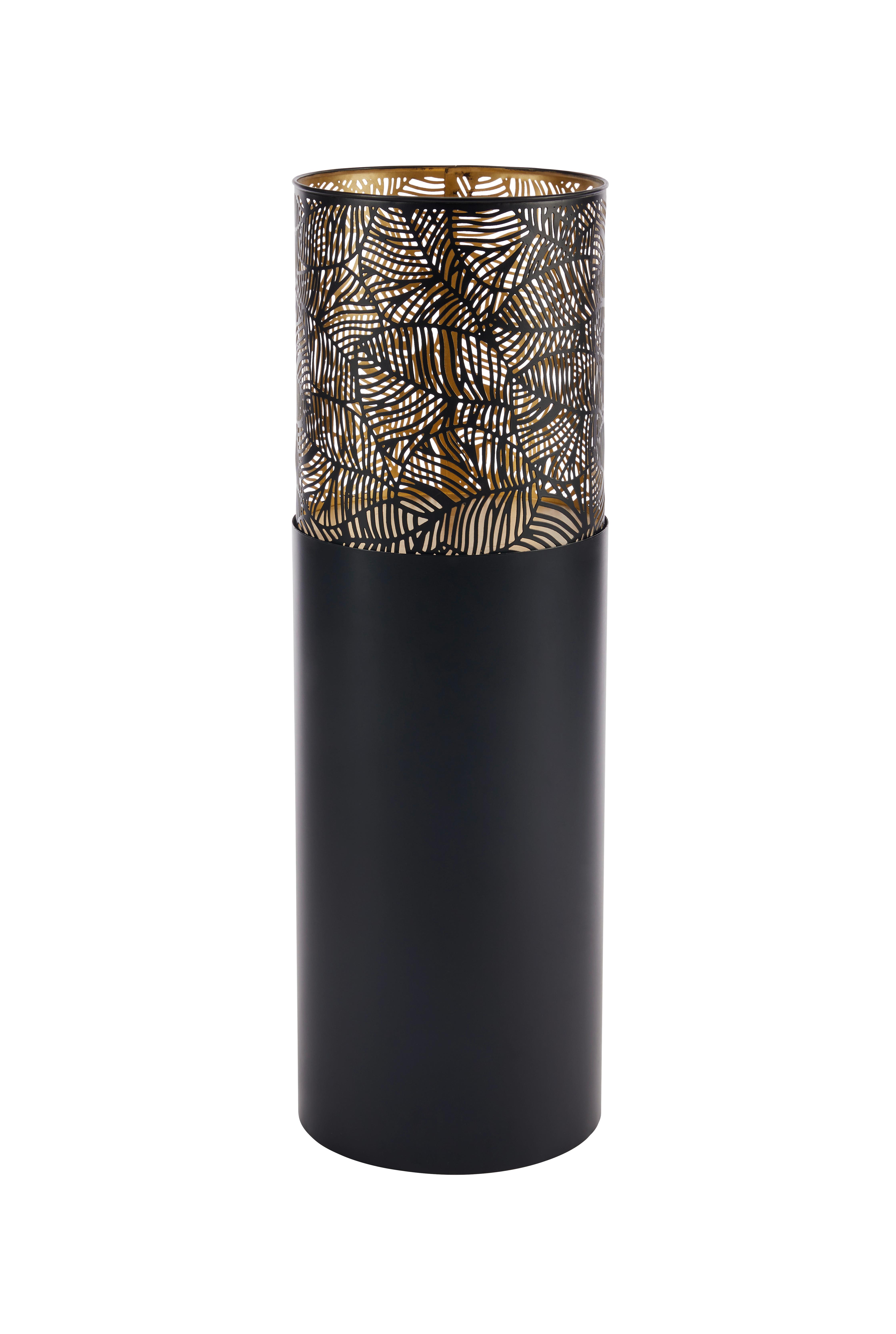 Laterne Denise Metall Schwarz/Gold H: 70 cm