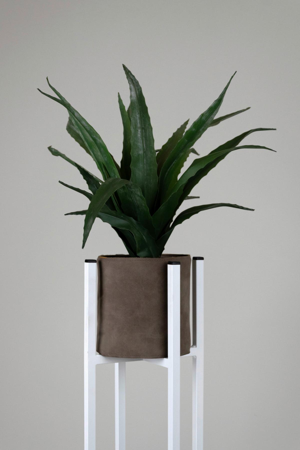 Blumenständer Almuinium Weiß Bxhxt: 22x90x22 Cm - Weiß, Basics, Metall (22/90/22cm)