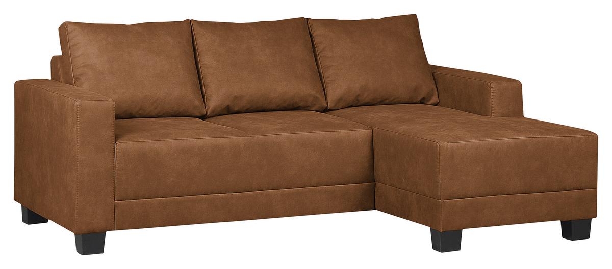 Ecksofa Grenwood Cognac S: 200x144 Cm - Cognac/Braun, Design, Textil (200/144cm) - MID.YOU