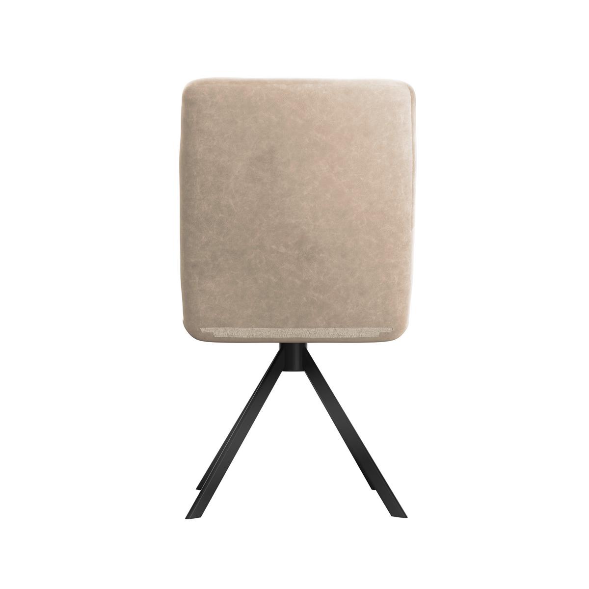 Stuhl Kian Webstoff creme, B: 46 cm - Creme/Schwarz, Trend, Textil/Metall (46/88/63cm)