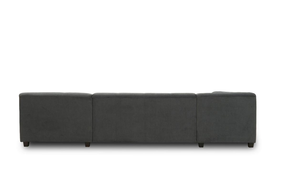 Wohnlandschaft Norma Mit Schlaffunktion Dunkelgrau - Wengefarben/Dunkelgrau, Design, Textil (212/328/153cm) - MID.YOU