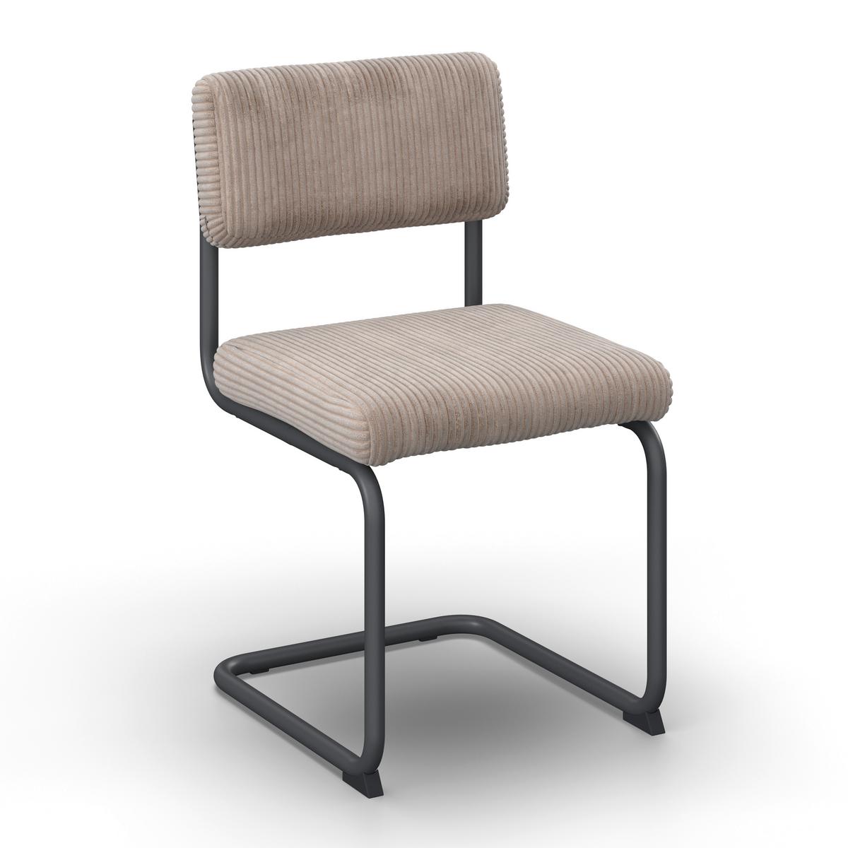 STOLIČKA S PRUŽNÝM PODNOŽÍM ALFREDO - čierna/svetlosivá, Modern, kov/drevo (47/86/56cm) - Bessagi Home