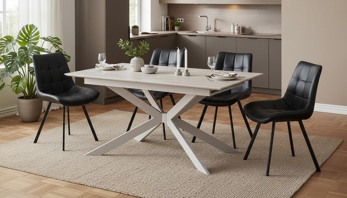 Stuhl Fritz Schwarz B: 54 cm - Schwarz, MODERN, Textil/Metall (54/86/62cm) - MID.YOU