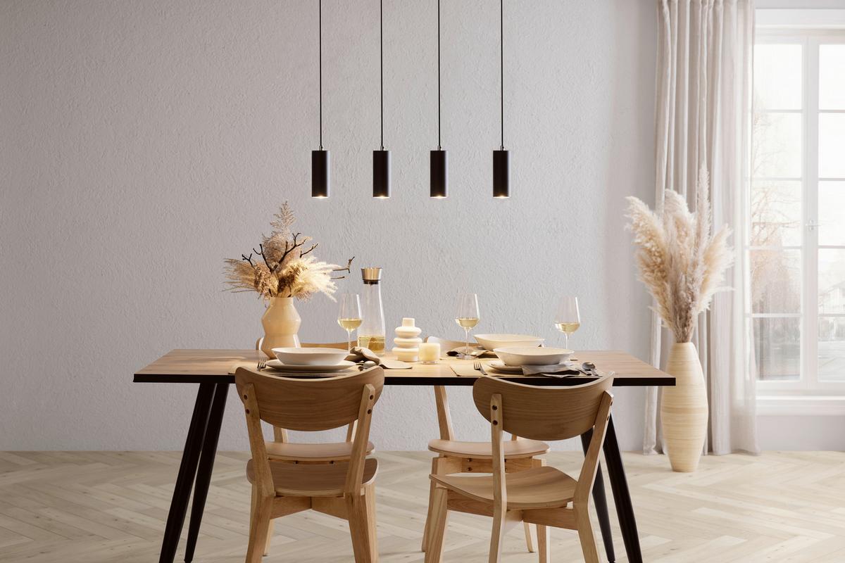 Závesné svietidlo Witmo,V: 120cm, čierna - čierna, Modern, kov (65/6/120cm) - Modern Living