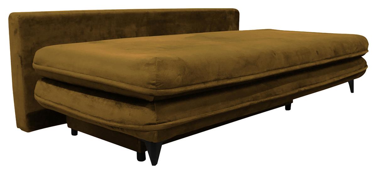 2-sitzer-sofa Mit Schlaffunktion Look B: 217 Cm - Goldfarben/Schwarz, Design, Textil (217/73/86/106cm) - MID.YOU