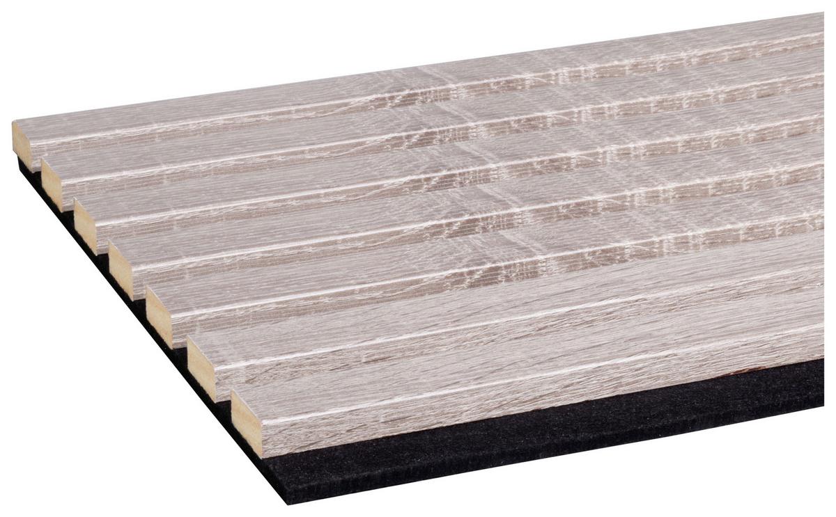 Akusztikus Panel Decowall 260/30cm - tölgyfa színű, Modern, műanyag/faalapú anyag (30/260/1,7cm)