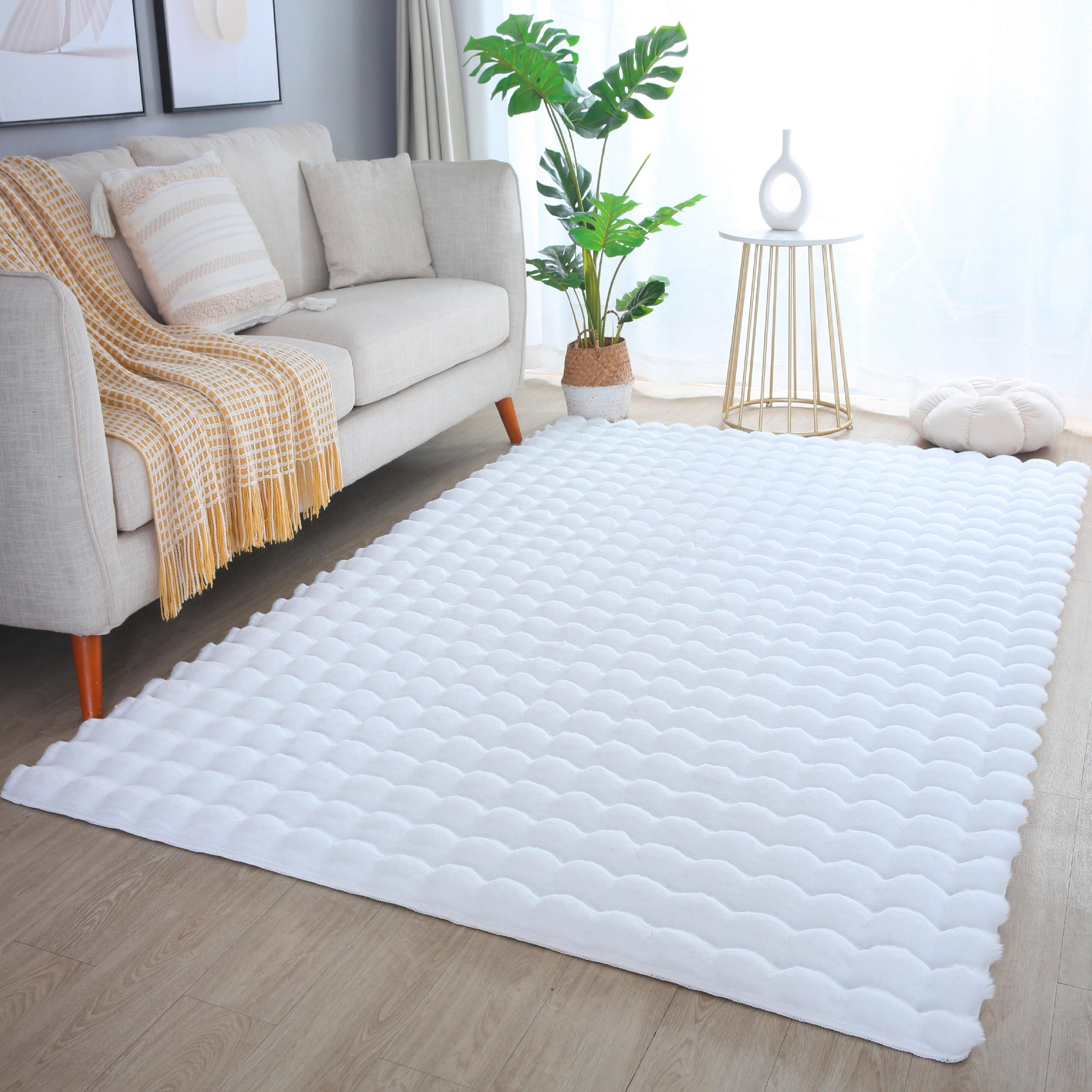 Hochflorteppich, Weiß, F: 25mm Ambiance - Weiß, Basics, Textil (80/150cm) - Novel