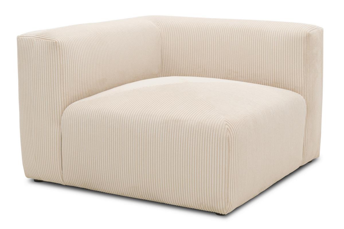 Sofaelement Creme B: 108 cm - Creme/Schwarz, Design, Textil (108/69/108cm) - MID.YOU