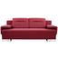 Schlafsofa Memphis - Chromfarben/Rot, MODERN, Textil (222/83/90cm)