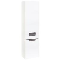 Hochschrank mit Türdämpfer Siena 40cm, Weiß/Eiche Dekor - Weiß/Silbereichenfarben, MODERN, Holzwerkstoff (40/154/27cm) - Held