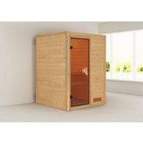 Sauna Lyon mit interner Steuerung am Ofen - Naturfarben, MODERN, Holz (146/198/146cm) - Karibu