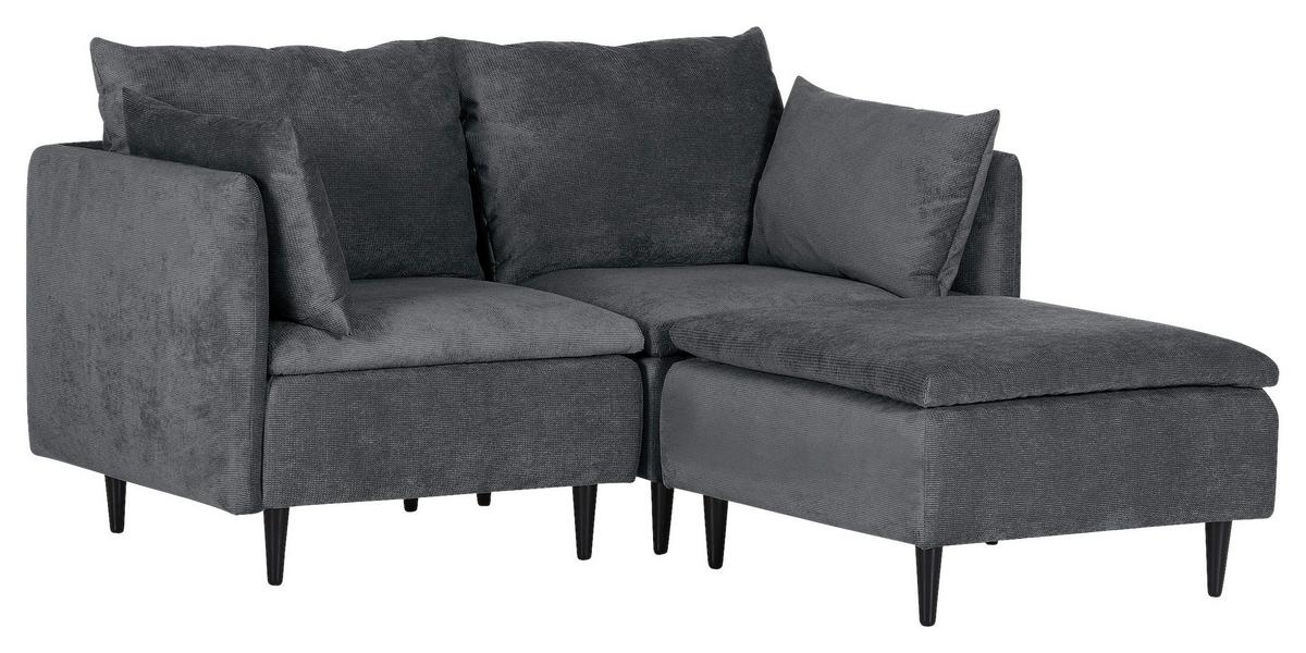 Sofaelement Fynn, Anthrazit B: 83 cm - Anthrazit/Schwarz, KONVENTIONELL, Textil (83/72/83cm) - MID.YOU