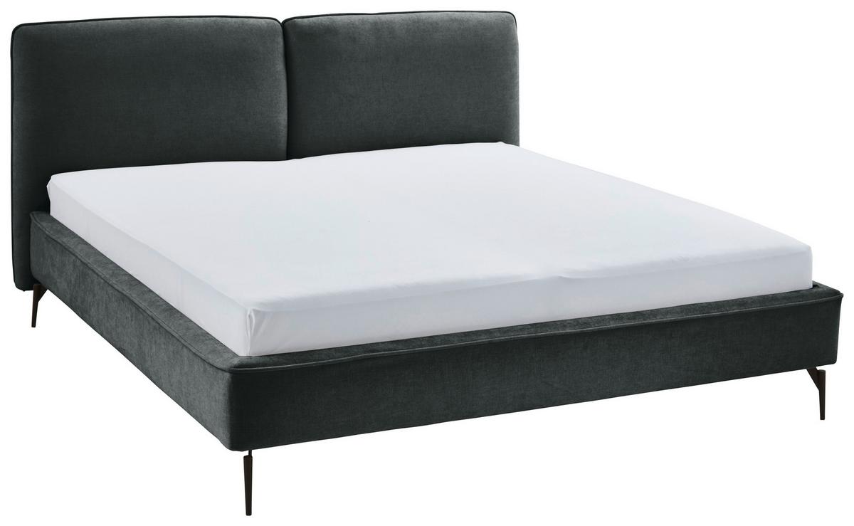 Polsterbett Infinity Liberty Dunkelgrün 180x200cm - Dunkelgrün/Schwarz, MODERN, Textil (180/200cm) - Livetastic