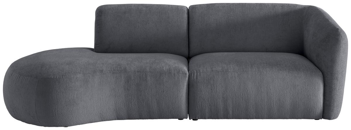 Ecksofa Jesi, Anthrazit S: 107x238 Cm - Anthrazit/Schwarz, MODERN, Textil (107/238cm) - Livetastic
