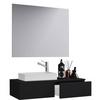 Badezimmer Gudas Schwarz B: 85 Cm - Schwarz/Weiß, MODERN, Keramik/Holzwerkstoff (85cm) - MID.YOU