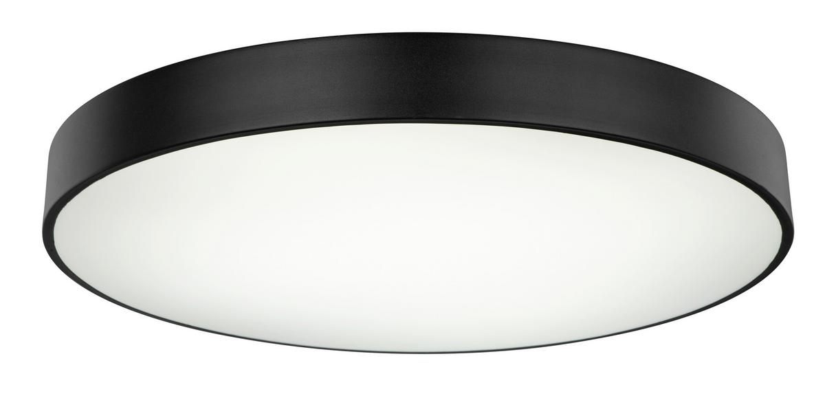 LED-Deckenleuchte Wiss Ø 60 cm mit Fernbedienung - Schwarz/Weiß, Basics, Kunststoff/Metall (60/10,5cm) - Globo