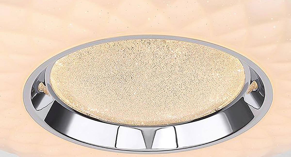 Led-deckenleuchte Ø 49 Cm Mit Smartphone-Steuerung - Opal, Design, Kunststoff/Metall (49/6,8cm) - Globo