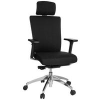 Drehstuhl Astra Lux Schwarz - Alufarben/Schwarz, MODERN, Kunststoff/Textil (57/113/52cm) - MID.YOU