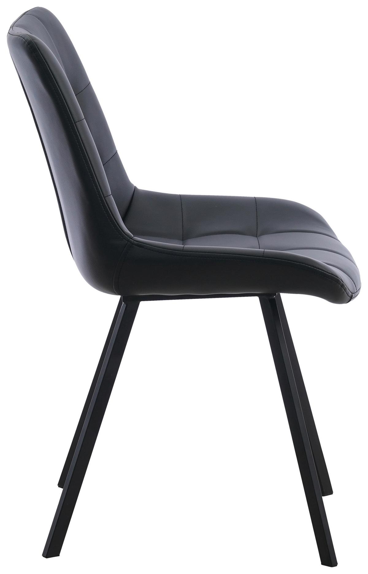 Stuhl Fritz Schwarz B: 54 cm - Schwarz, MODERN, Textil/Metall (54/86/62cm) - MID.YOU
