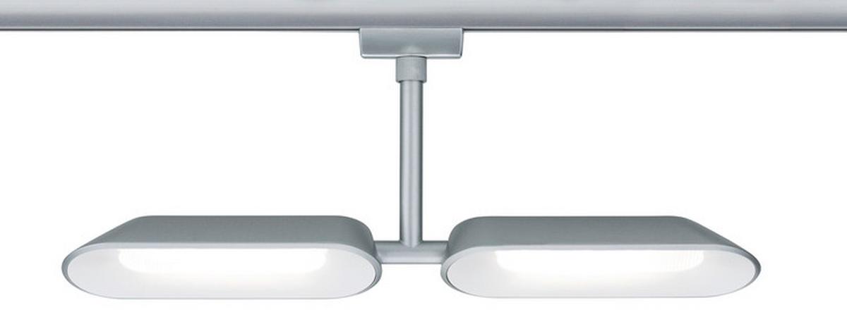 Schienensystem Urail Strahler 95469 2x Led Flach Verstellbar - Chromfarben, Design, Metall (37,5/17/2,6cm) - Paulmann