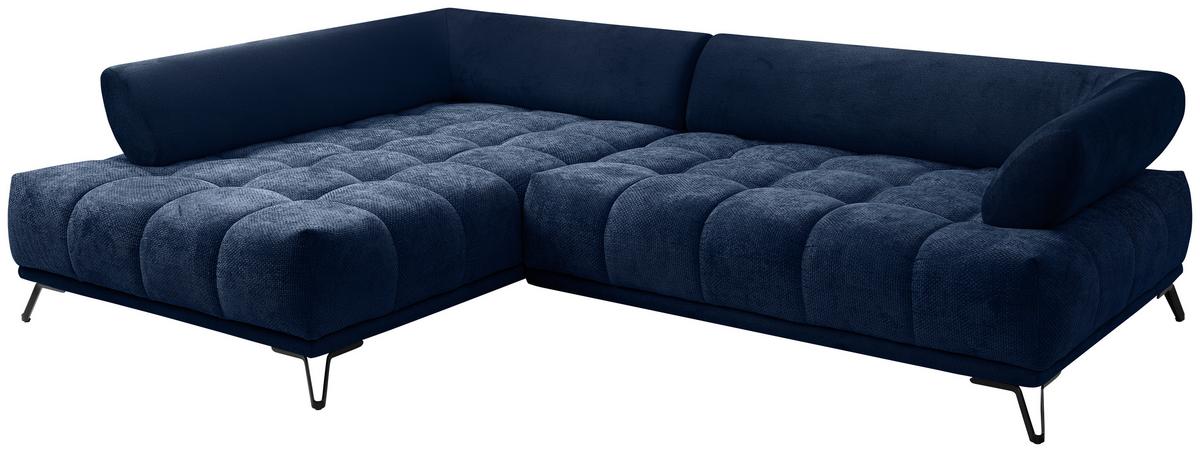LARGO, ľavá, tmavomodrá, potreba šírky dverí 90 cm - čierna/tmavomodrá, Modern, kov/textil (184/262cm)