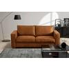 Schlafsofa Texas Cognac Mikrofaser, B: 203 cm - Cognac/Dunkelbraun, Design, Textil (203/85/99cm) - MID.YOU