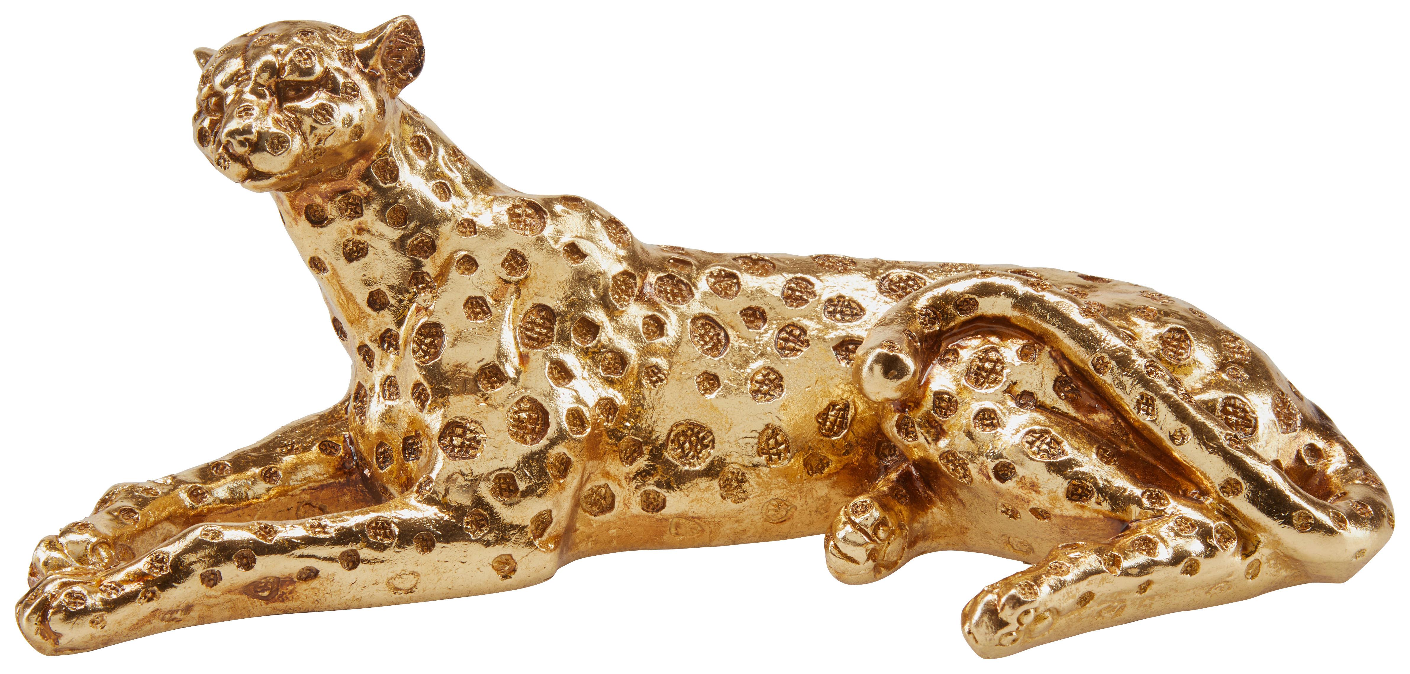 Dekoleopard Lea - Goldfarben, Design, Naturmaterialien (25,5/12/10,4cm) - James Wood