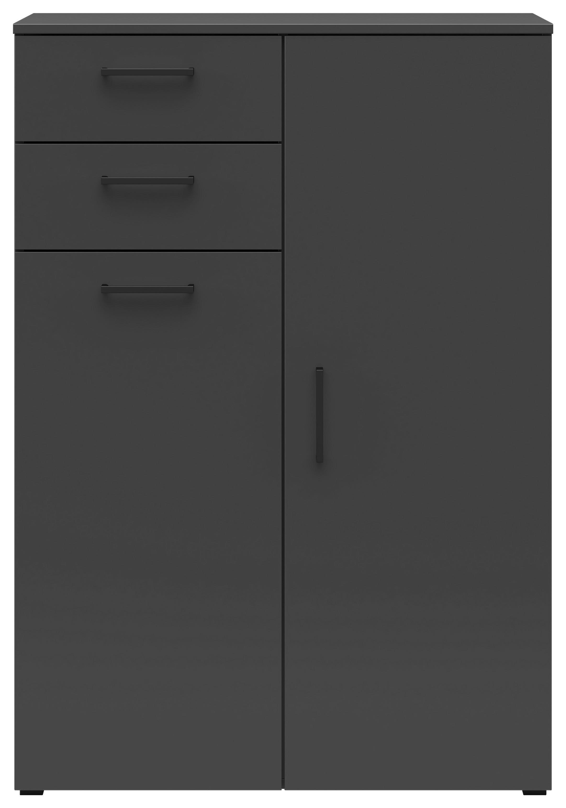 Komoda MULTISTAURAUM, š: 80cm - čierna/grafitová, Modern, kompozitné drevo/plast (80/115/40cm)