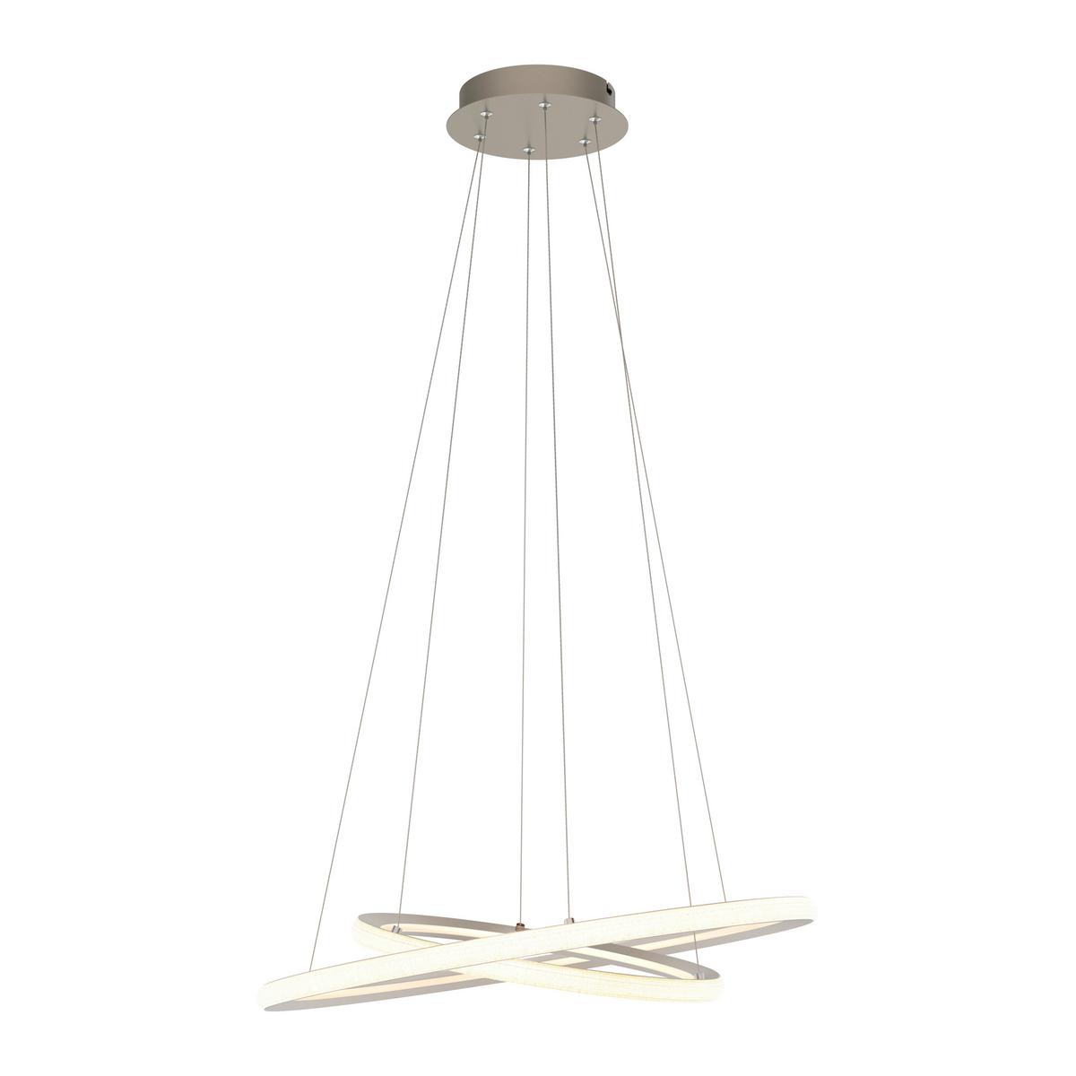 LED-HÄNGELEUCHTE CAPRICE - Champagner, Basics, Kunststoff/Metall (61/120cm) - Luca Bessoni