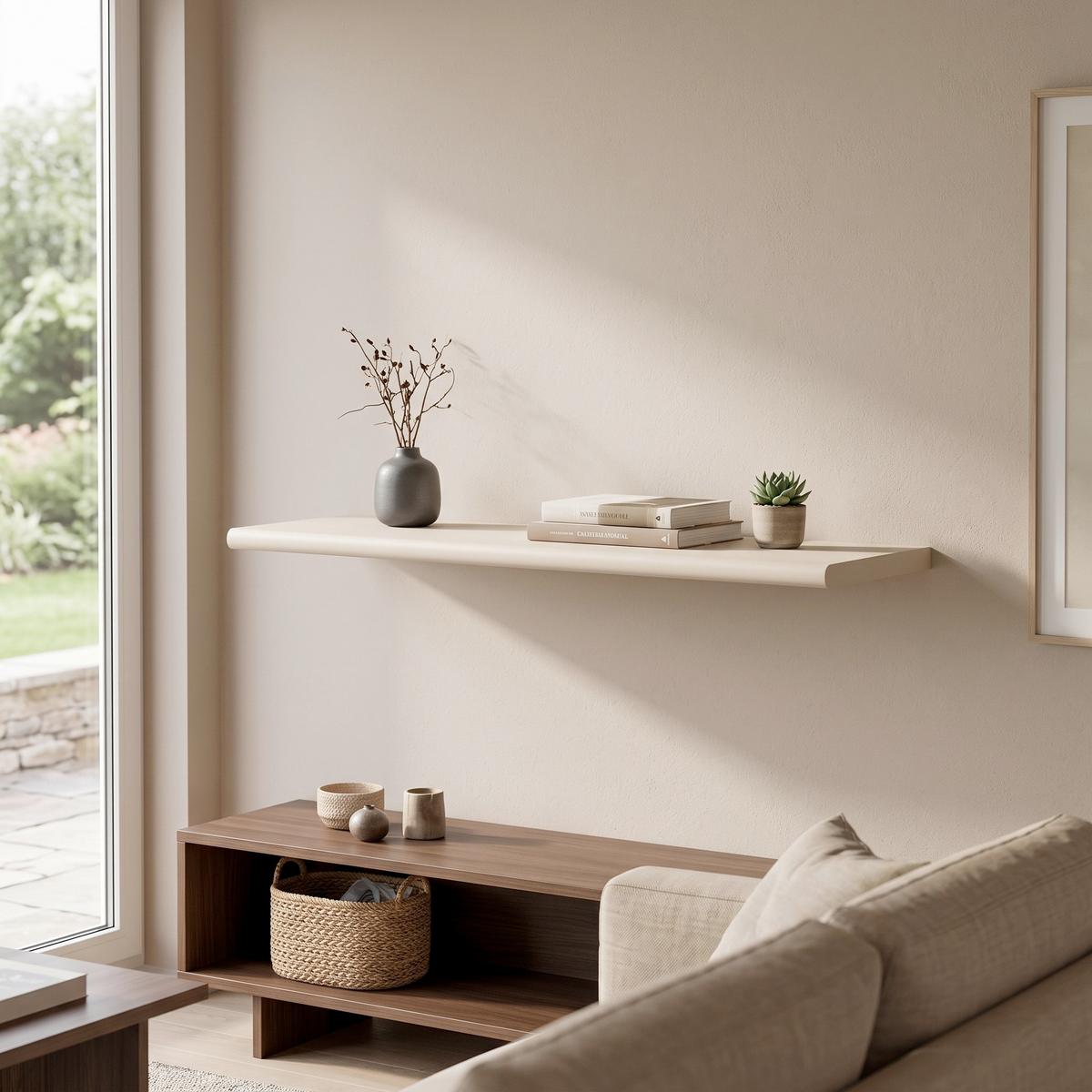 Wandboard Joker Kaschmir, B: 90 cm - Kaschmir, Trend, Holzwerkstoff (90/1,8/28cm)