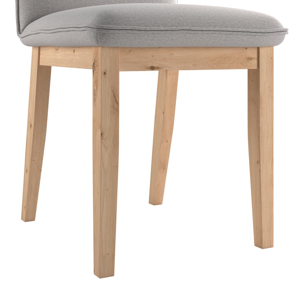 Vierfußstuhl Beluna Li Webstoff Hellgrau,b: 47cm - Eichefarben/Hellgrau, KONVENTIONELL, Holz/Textil (47/91/44cm) - James Wood