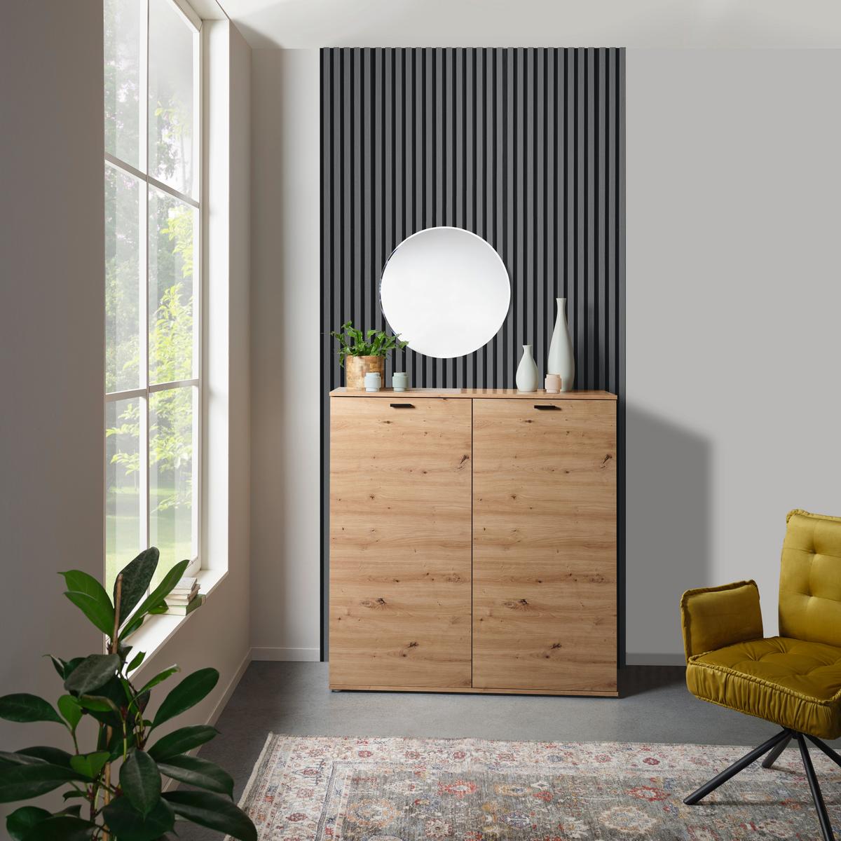 Falipanel Josef - sötét tölgy, Modern, műanyag/faalapú anyag (60/120/2cm)