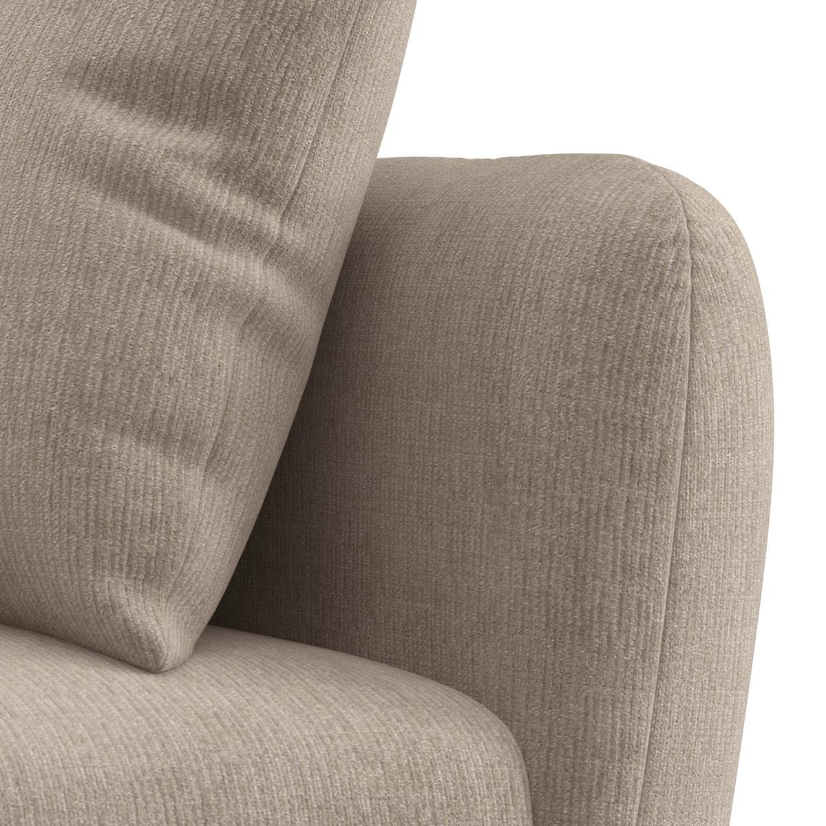 Sedací souprava NICOLE, levá, béžová, max. do 480 kg - černá/šedobéžová, Moderní, dřevo/textil (162/87/306cm) - Bessagi Home