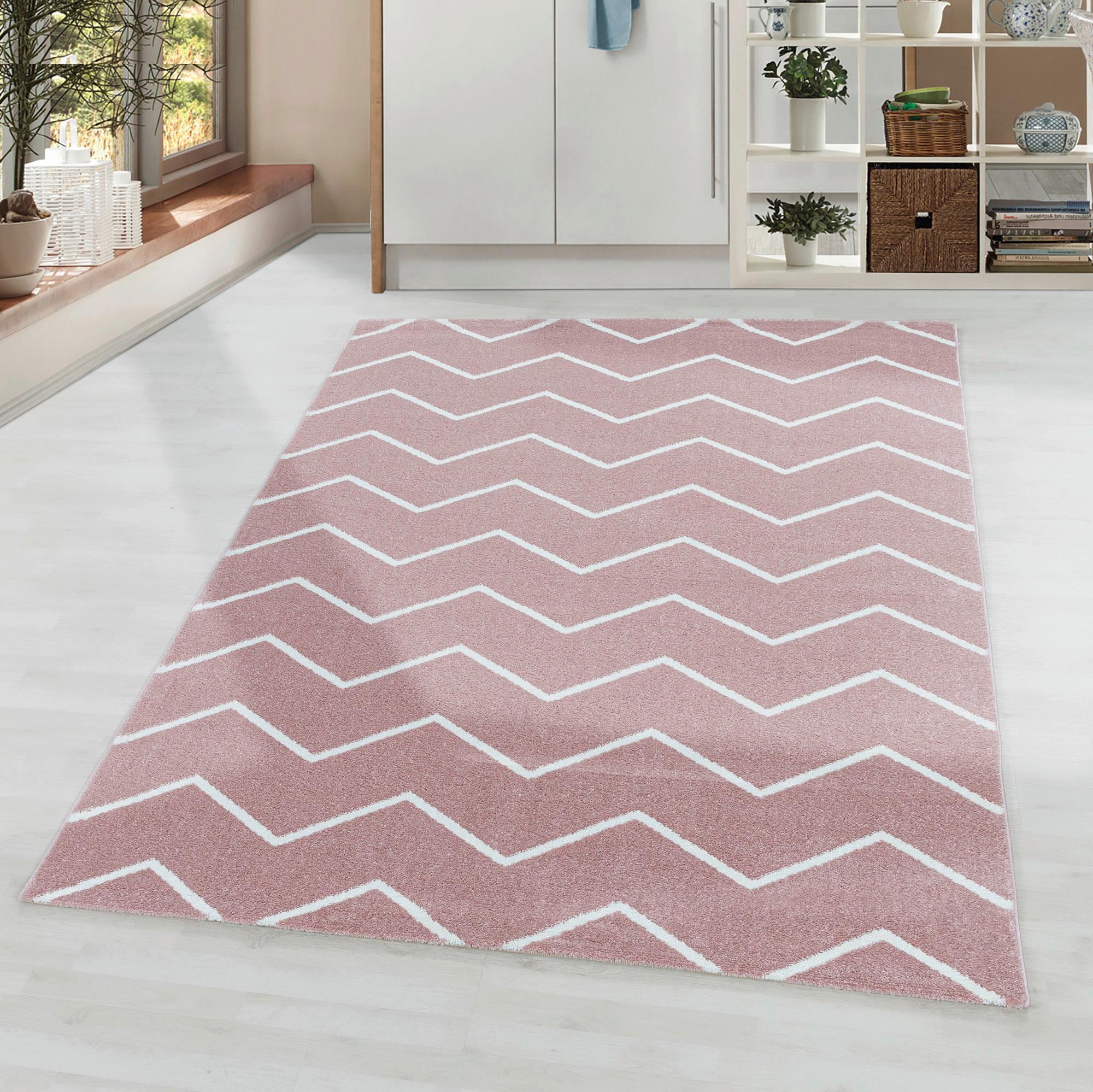 Hochflor Teppich Rosa Rio 140x200 cm - Rosa, Basics, Textil (140/200cm)