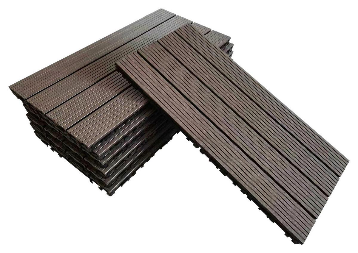 Terrassenfliese Puerto Picolo WPC, Cappuccino, 6 Stück - Cappuccino, KONVENTIONELL, Holzwerkstoff (60/30/2.4cm) - Prestige Home