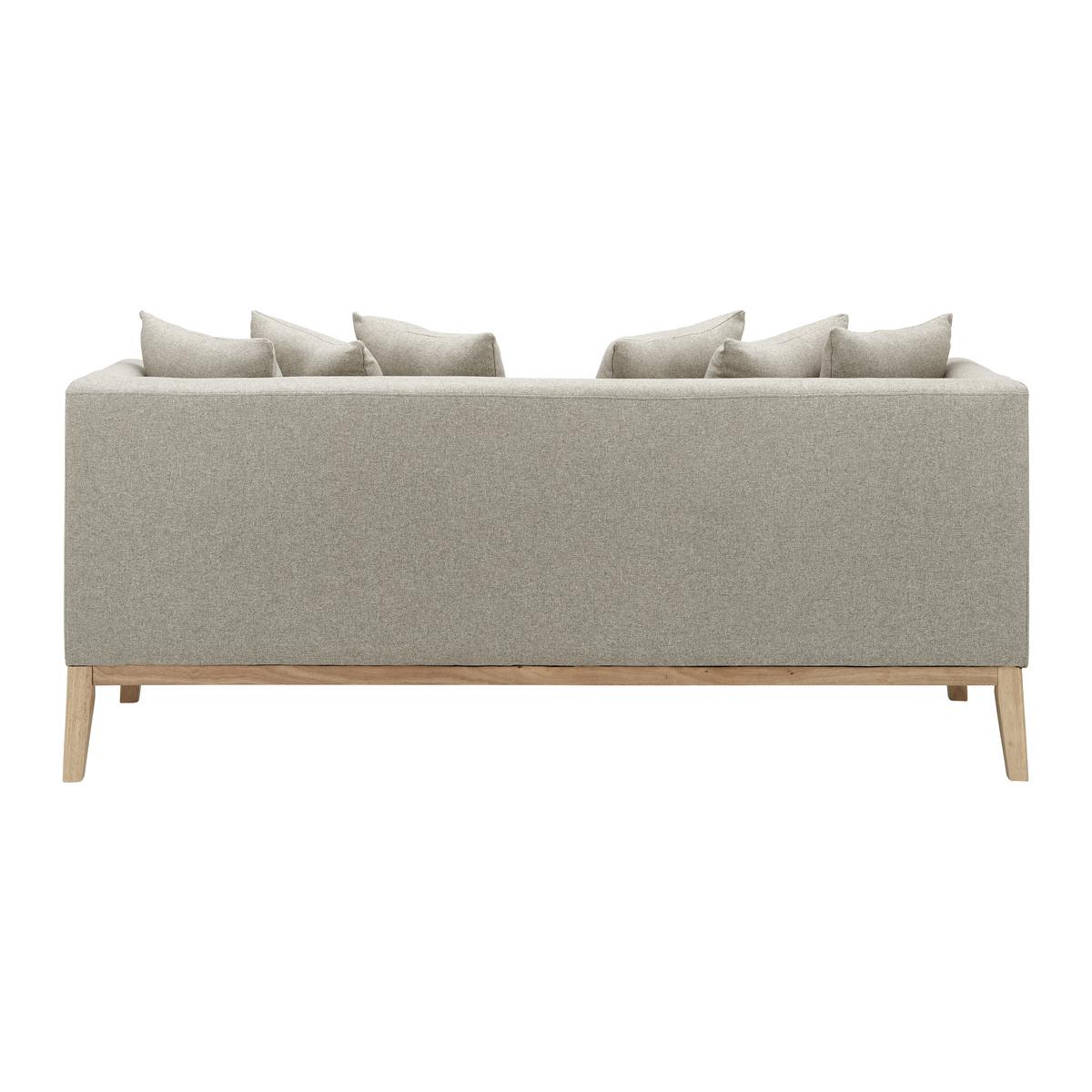 Pohovka s vankúšmi MINA béžová - prírodná farba/béžová, Modern, drevo/textil (190/78/81cm) - Bessagi Home
